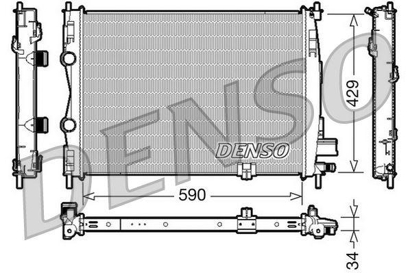 RADİATOR. ENGİNE COOLİNG NISSAN QASHQAI I (+2) (07-13) - DENSO - OEM 21400JD50A