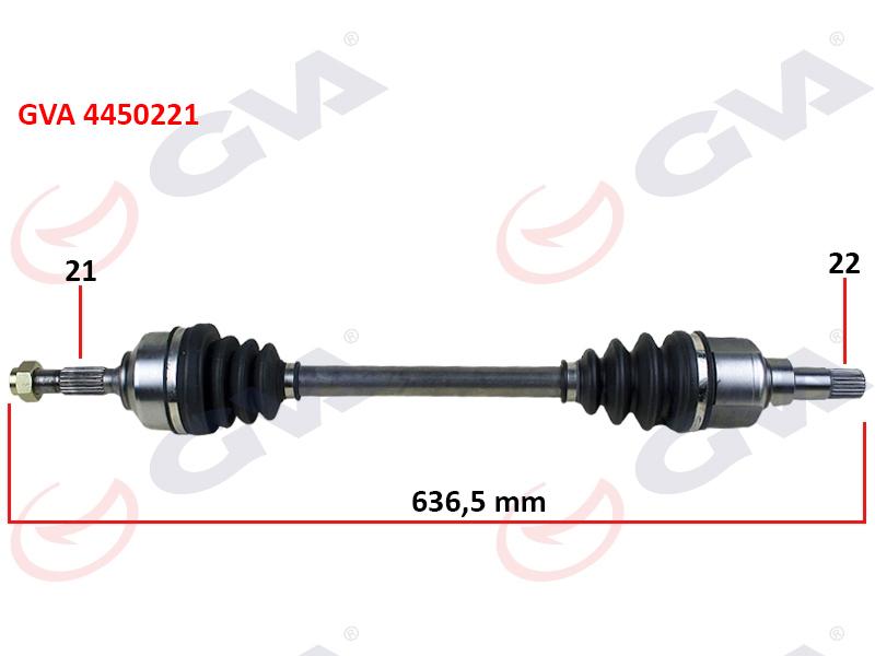 KOMPLE AKS SOL C3 1.4 HDI 02=> 70HP (636mm) - GVA - OEM 3272.ES