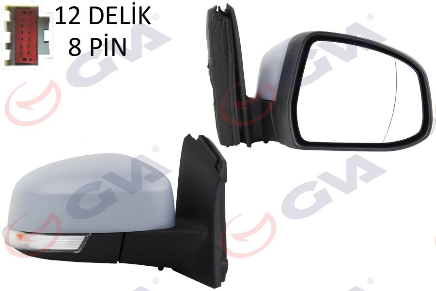 DIŞ DİKİZ AYNASI SAĞ FORD FOCUS 12> ELEKTRİKLİ ISITMALI ASTARLI SİNYALLİ SENSÖRLÜ KÖR NOKTALI - GVA - OEM BM51