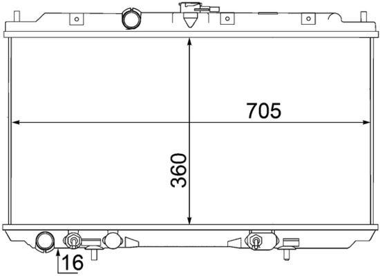 Kühlmittelkühler NISSAN PRIMERA P12 02- - MAHLE