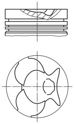 PİSTON COMPLETE (89)MM MERCEDES-BENZ — MAHLE 0013310 - MAHLE
