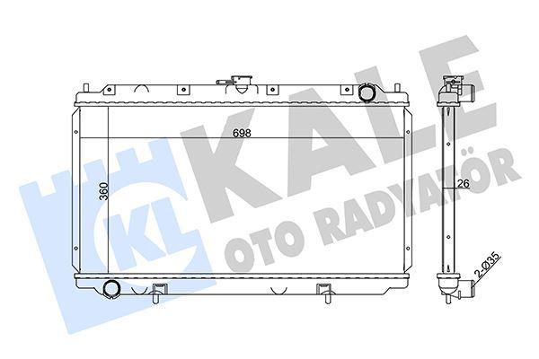 RADYATÖR AL/PL/BRZ PRIMERA 2.0D 96=> - KALE - OEM 21400EQX00