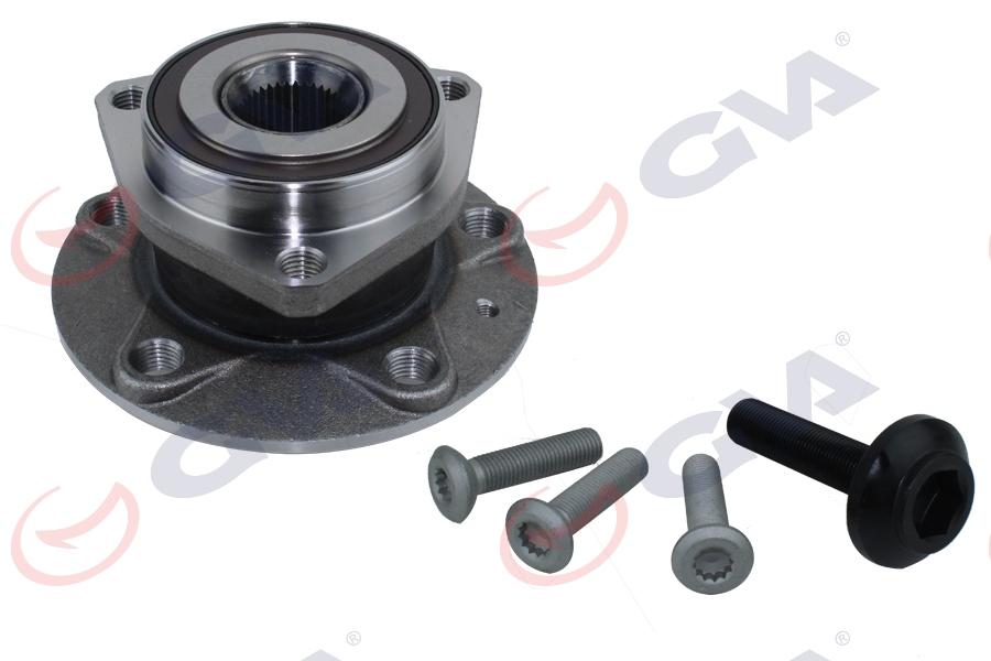 ÖN TEKER PORYASI RULMANLI CADDY III (04-) -GOLF VI (09-)ABS`Lİ (5 BİJON) (82 MM) - GVA - OEM 8V0498625A