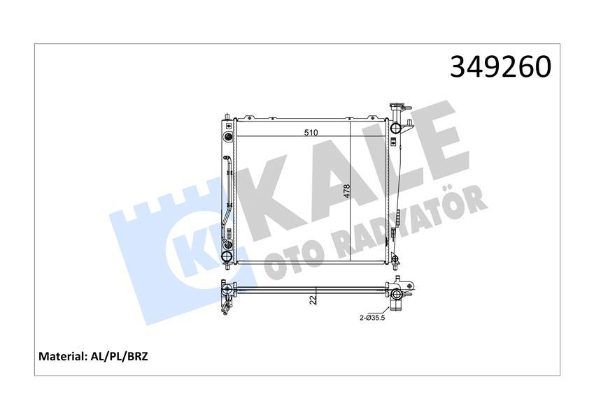 RADYATOR SORENTO II (AT) AL PL BRZ - KALE - OEM 253102P300
