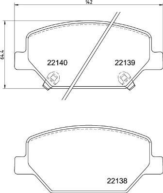 ÖN FREN BALATASI OPEL INSIGNIA B 18> (17 İNÇ JA - BREMBO - OEM 1680880180