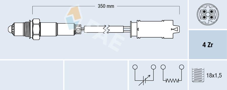 OKSIJEN SENSORU (KAT. SONRASI) BMW M52 M54 M62 M73 E36 E39 E38 E31 E52 - FAE - OEM 11781742052