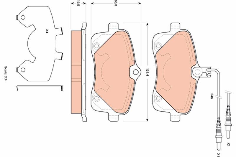 ON FREN BALATASI P407 1.6HDI 110 FAP.1.8-2.0-2.0 HDI 135 FAP 04>FISLI - TRW - OEM E172236