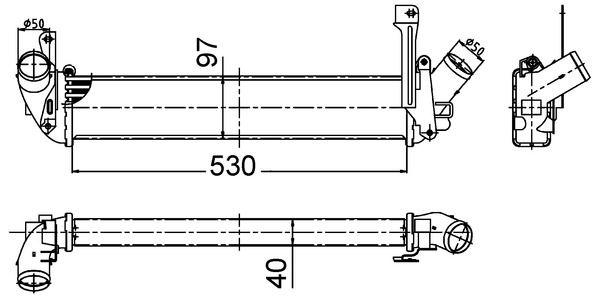 Ladeluftkühler NISSAN KUBISTAR 1.5 - MAHLE