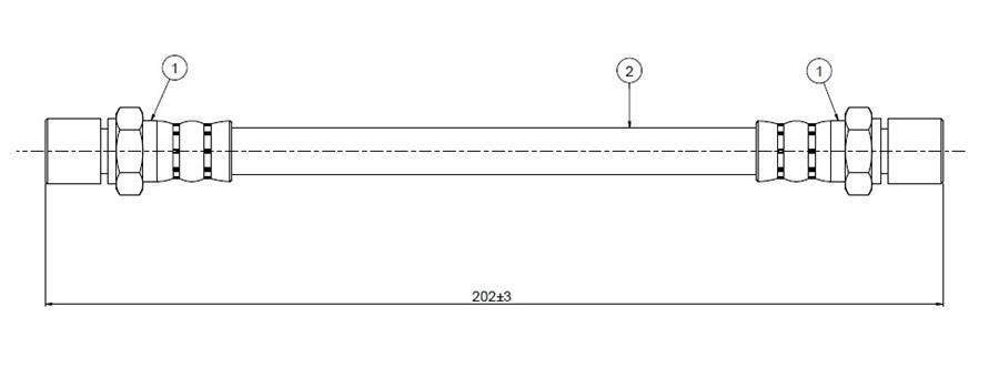 FREN HORTUMU arka Leone 84-89 - CAVO - OEM 25531GA140