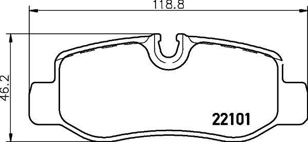 FREN BALATASI ARKA MERCEDES VITO W447 - BREMBO - OEM A4474200320