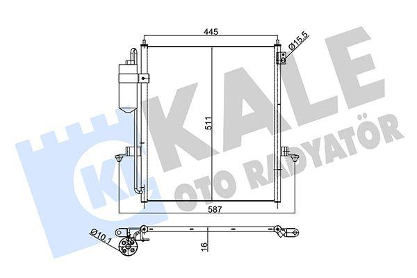 KLIMA RADYATORU 425×513X16 BRAZING AL/AL KURUTUCULU MITSUBISHI L200 / TRITON 2.5DI-D 4AWD 05 15 - KALE - OEM MN123642