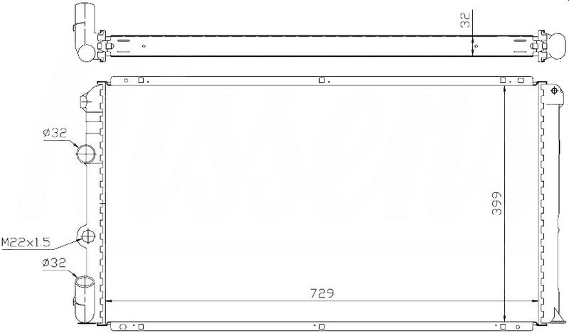 RADYATOR MASTER 44805 DCI 98> 44683 DCI 98> 44775 DTI 98> 4502435 9161437 4502435 9161437 MT (730X38 - ORIS - OEM 7701046210
