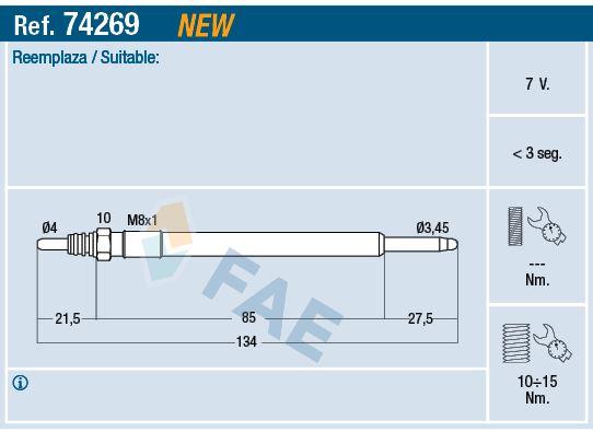 KIZDIRMA BUJİSİ JEEP GRAND CHEROKEE IV (WK. WK2) 3.0 CRD VOLVO C30 10>12 C70 II 06>12 S40 II 06>12 S60 II 06>12 S80 II 06>12 S90 II 16>V50 06>12 XC90 II 15>18 D3-D4-D5 - FAE - OEM 68211173AA