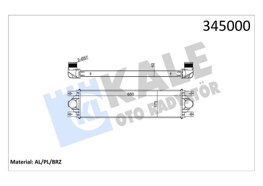 INTERCOOLER MASTER II-MOVANO 2.5 2.8 (98+) AL PL BRZ - KALE - OEM 4500847