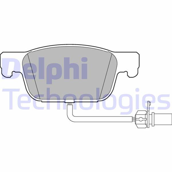 ÖN FREN BALATA AUDI A4-A5 2014 =>(155.2x63.8x17)(KULLAKLI) - DELPHI - OEM 8W0698151K