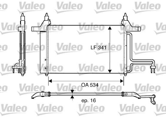 KLİMA RADYATÖRÜ (KONDANSER) FIAT STİLO 01>08 1.2 1.4 1.6 1.9 JTD - VALEO - OEM 46745840