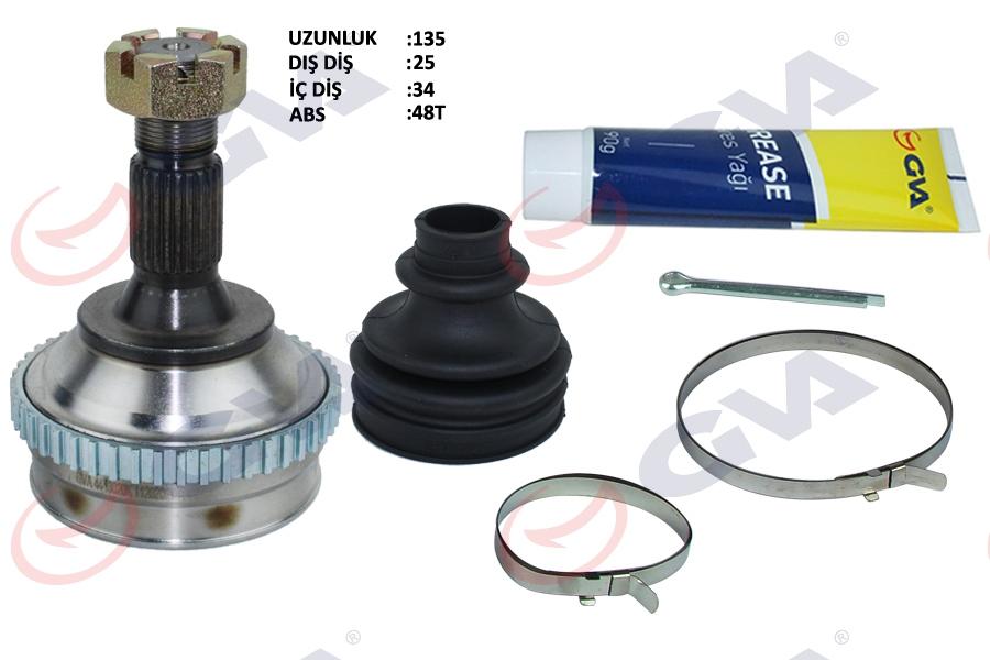 AKS KAFASI DIŞ ÖN PEUGEOT 206 GTI 2.0 HDİ ABS`Lİ (48 DİŞ) (25x34x58) 134.5mm - GVA - OEM 3272.AH