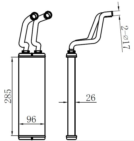 KALORİFER BRAZİNG HEATER A/M(285X095X26)KOMATSU WA420-440-470 - ORIS