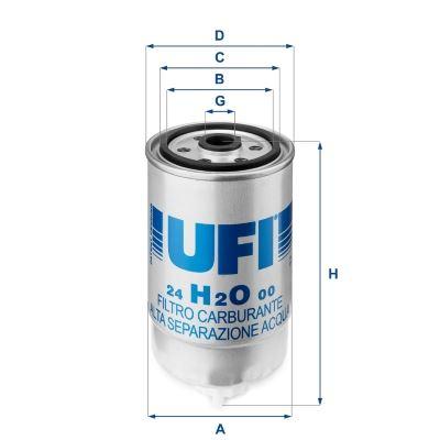 YAKIT FİLTRESİ PEUGEOT BOXER 00>06 2.0 HDI 2.8 HDI ALFA ROMEO 147-156-166 1.9 JTD 2.4 JTD FIAT STRADA 03> STİLO 01>06 PALIO 01> DUCATO 01>06 BRAVO 01>06 1.9 JTD 2.0 JTD 2.8 JTD - UFI - OEM 46797378