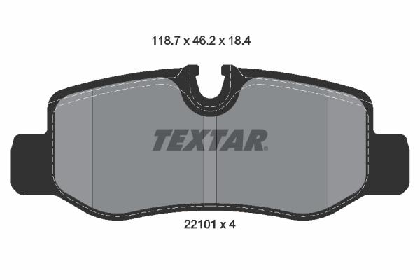 FREN BALATASI ARKA MERCEDES VITO W447 - TEXTAR - OEM A4474200320