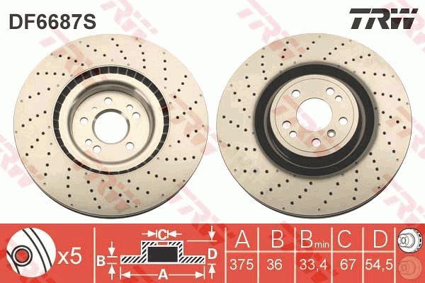 FREN DISKI ON 4-matic MERCEDES W166 X166 C292 - TRW - OEM A1664211600
