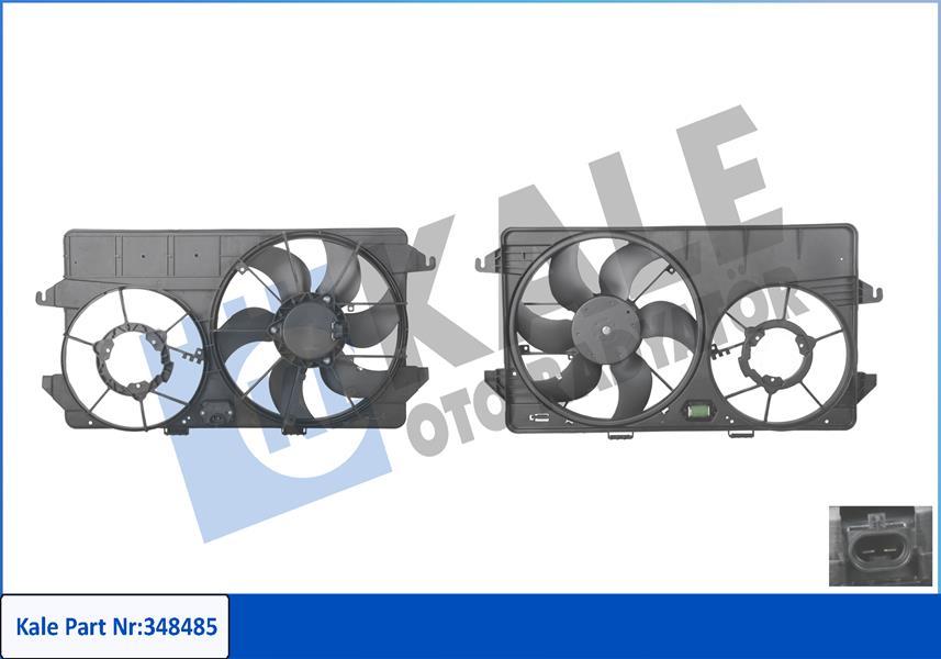 FAN + MOTOR FORD TOURNEO CONNECT / TRANSIT CONNECT - KALE RADYATOR - OEM 4T168C607KC