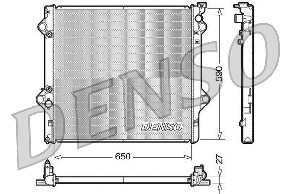 RADİATOR. ENGİNE COOLİNG TOYOTA LAND CRUISER / PRADO (J120) (02-10) - DENSO - OEM 1640031350