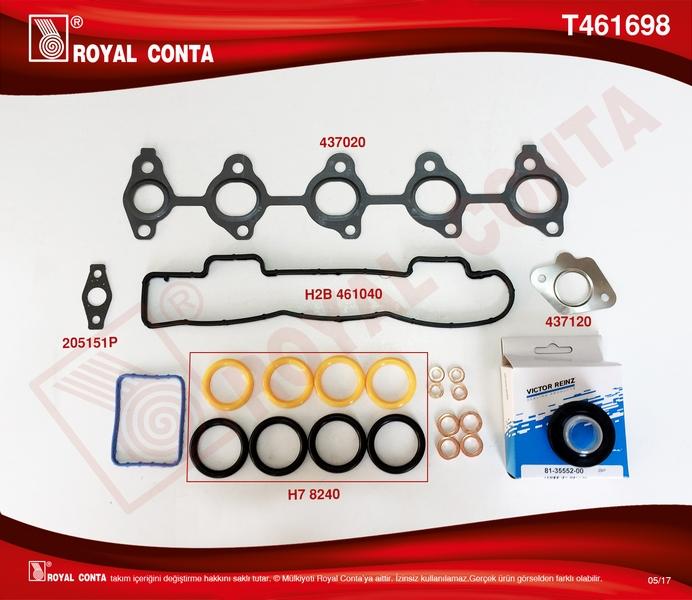 MOTOR UST TAKIM CONTA (KEÇELİ&S.LASTİKLİ ) (SKCSİZ)FOCUS II 1.6 TDCI 04>11 FIESTA 1.6 TDCI 02>08 FUSION 1.6 TDCI 04>14 VOLVO C30 06>12 S40 II 06>12 S80 II 06>12 V50 05>12 V70 III 09>11 1.6D-206-207 - ROYAL - OEM 3M5Q6008AA