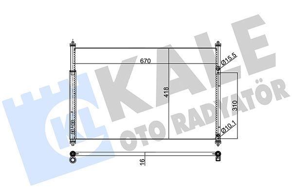 KLİMA RADYATÖRÜ (KONDENSER) SUZUKI GRAND VITARA 1,6L M16A JB416 3 kapı 06-14 / 2,0L J20A JB420 5 kapı 06-14 - KALE - OEM 9531064J00