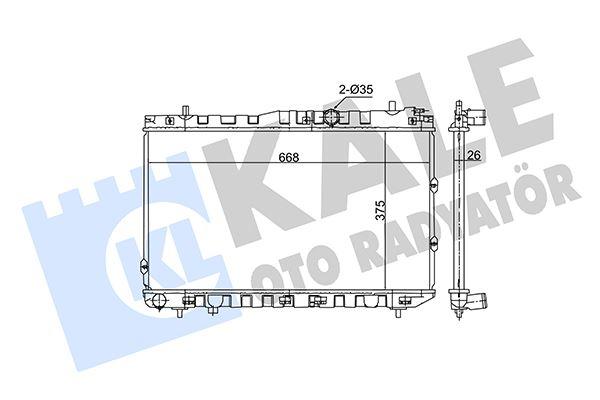 RADYATÖR KIA CERATO 1.5CRDI 05>(MT)[BRAZING] [375X668X26] SU RADYATÖRÜ - KALE - OEM 253102F500