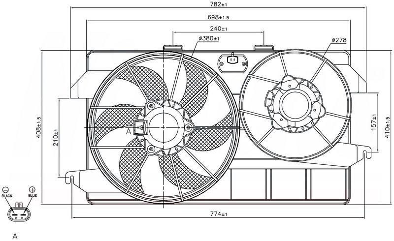 FAN RADİATOR FAN ()CONNECT 2002+ TEK FANLI - ORIS - OEM 2T148C607BC