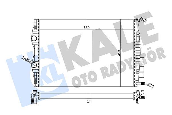 RADYATÖR RENAULT GRAND SCÉNIC-MEGANE II-SCÉNIC II RADYATÖR AL/MKNK 630X453X34 - KALE - OEM 8200325007