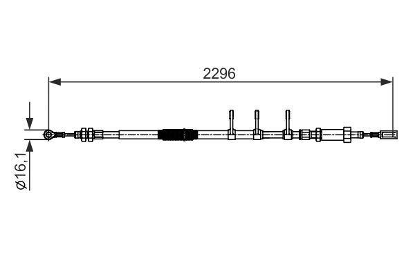 EL FREN TELİ ÖN JUMPER III-DUCATO III-BOXER III 06=> (2296mm/1981mm) - BOSCH - OEM 4746.27