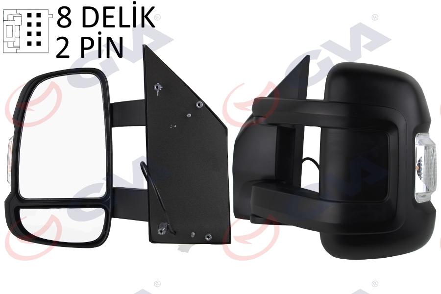 DIŞ DİKİZ AYNASI SOL DUCATO-BOXER-JUMPER 06> MEKANİK+KONVEKS+SİNYALLİ+UZUN KOL+KONVEKS VM-6203NSL - GVA - OEM 8153.Y4