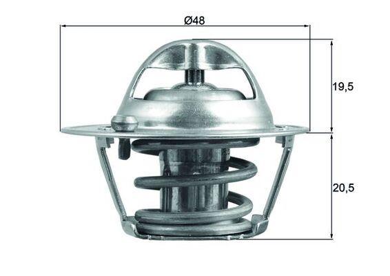 TERMOSTAT (82°C) TEK FORD FİESTA-FOCUS-MONDEO 95> 1.25-1.4-1.6 BENZİNLİ - MAHLE - OEM 4M5G