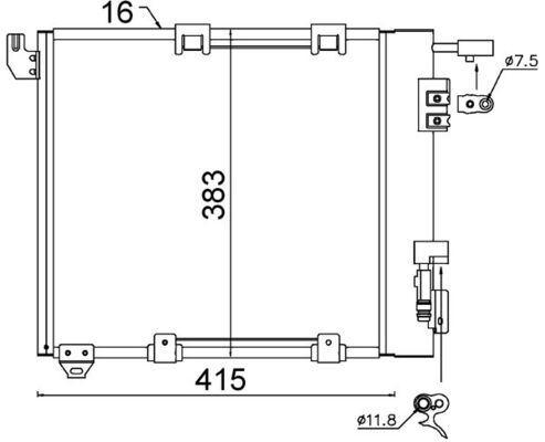 KLİMA KONDENSERİ ASTRA G-ZAFIRA (98-02) 1.7DTI-1.7CDTI-2.0DI-2.0DTI-2.2DTI (380x370x 20) - MAHLE - OEM 93170622
