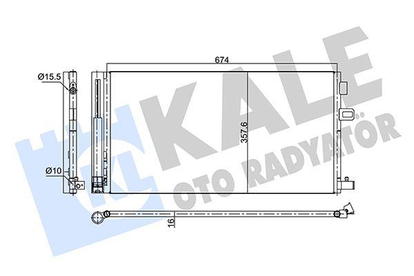 KONDENSER AL/AL FLUENCE 1.6 16V 08=> - KALE - OEM 921000006R