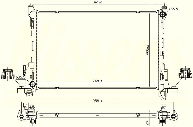RADYATOR TRAFFIC III 44713 DCI 2014> 630793 6000618060 MT (748X468X26) - ORIS - OEM 214103569R