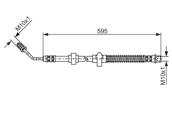 FREN HORTUMU ARKA SOL P407 04> P508 10> C5 06> C6 05> (640mm M10) - BOSCH - OEM 4806.K2