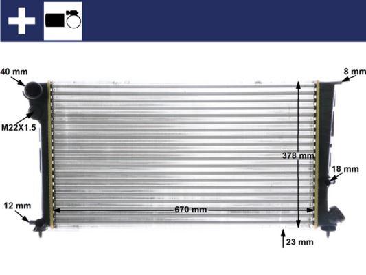 RADYATÖR 306 II-PARTNER-XSARA BERLINGO 1.9D (AC+MEK) (670x377x34) - MAHLE - OEM 1330.41