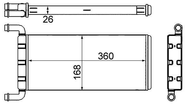 KALORIFER RADYATORU MERCEDES SPRINTER B906 . VW CRAFTER 30-35-50 - MAHLE - OEM A0038358901