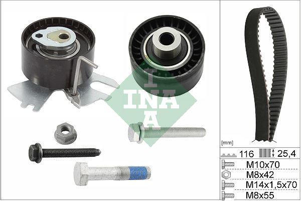 EKSANTRİK GERGİ KİTİ P308-P407-P508-P3008-P5008-C4-C5-DS4-JUMPY-SCUDO-CMAX-FOCUS-GALAXY 2.0HDI 10=> - INA - OEM 0831.W1