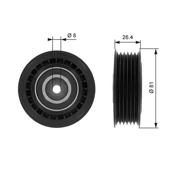 ALTERNATOR GERGI RULMANI TRANSPORTER T4 2,0 2,4D 2,5 2,5TDI - GATES - OEM 044145278A