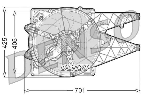 FAN MOTORU DOBLO 1.3 JTD 09=> - DENSO - OEM 51821155