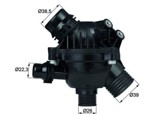 TERMOSTAT 97 °C BMW N51 N52 N53 N54 E81 E82 E87 E88 E90 E91 E92 E93 E60 E61 E63 E64 E65 E66 E84 E83 E85 E86 E89 - MAHLE - OEM 11537549476