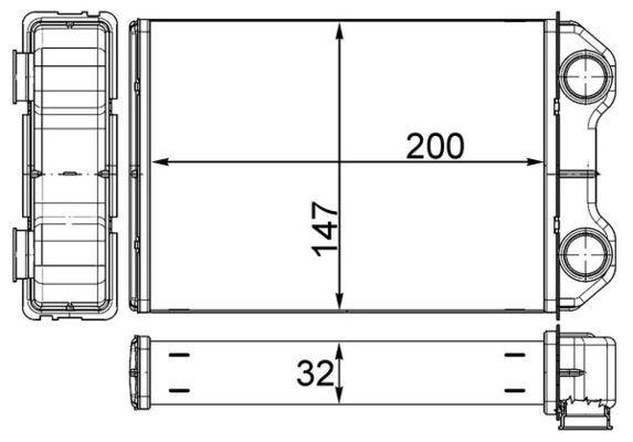 KALORIFER RADYATORU MINI R50 R52 R53 - MAHLE - OEM 64111497527