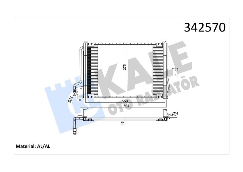 KLİMA KONDENSERİ OPEL ASTRA F-ASTRA F CLASSIC-VAN (AL-AL) - KALE - OEM 1618012
