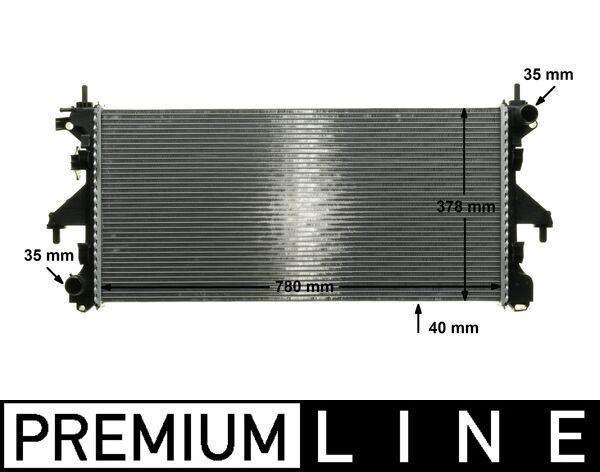 Kühlmittelkühler CITROEN JUMPER / FIAT DUC — MAHLE CR887000P - MAHLE