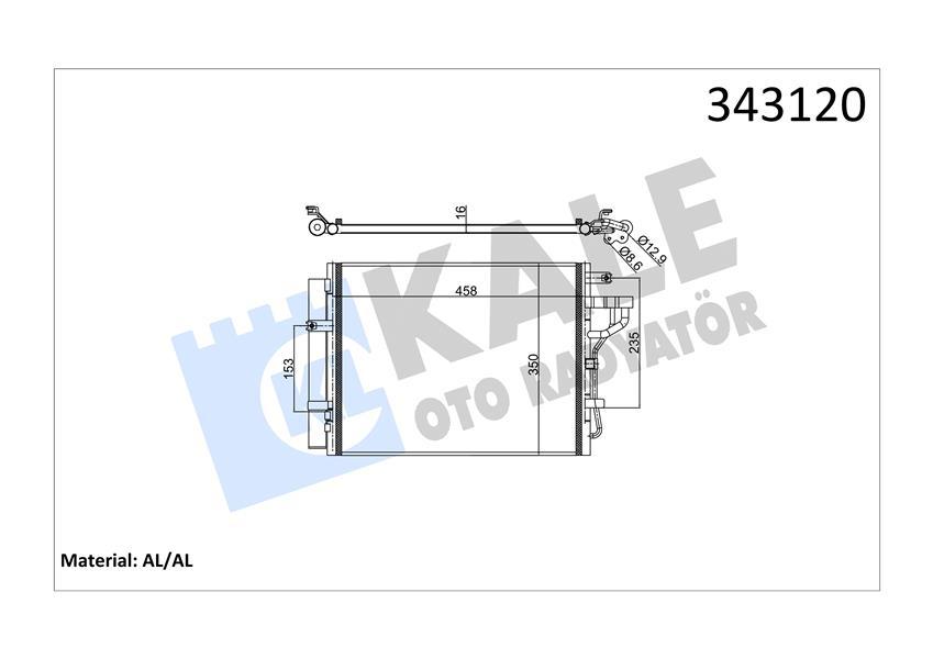 KLİMA KONDENSERİ KIA PICANTO (AL-AL) - KALE - OEM 976061Y000