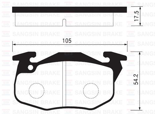 ÖN BALATA R9-R11-R19 CLIO-EXP-P106-P206 (GDB327-GDB1033-GDB1277) - SANGSIN - OEM 7711130034